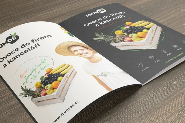 Propagační materiály dodavatele ovoce do kanceláří